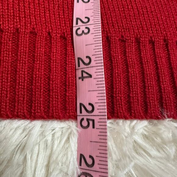 Karen Scott Polar Bear Snowflake Christmas Red Sweater Sz L - Picture 8 of 9